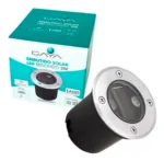Embutido Solar Led Redondo 2w 6000k 3000k Verde Prova D'água Cúpula Branco Frio Estrutura Preto